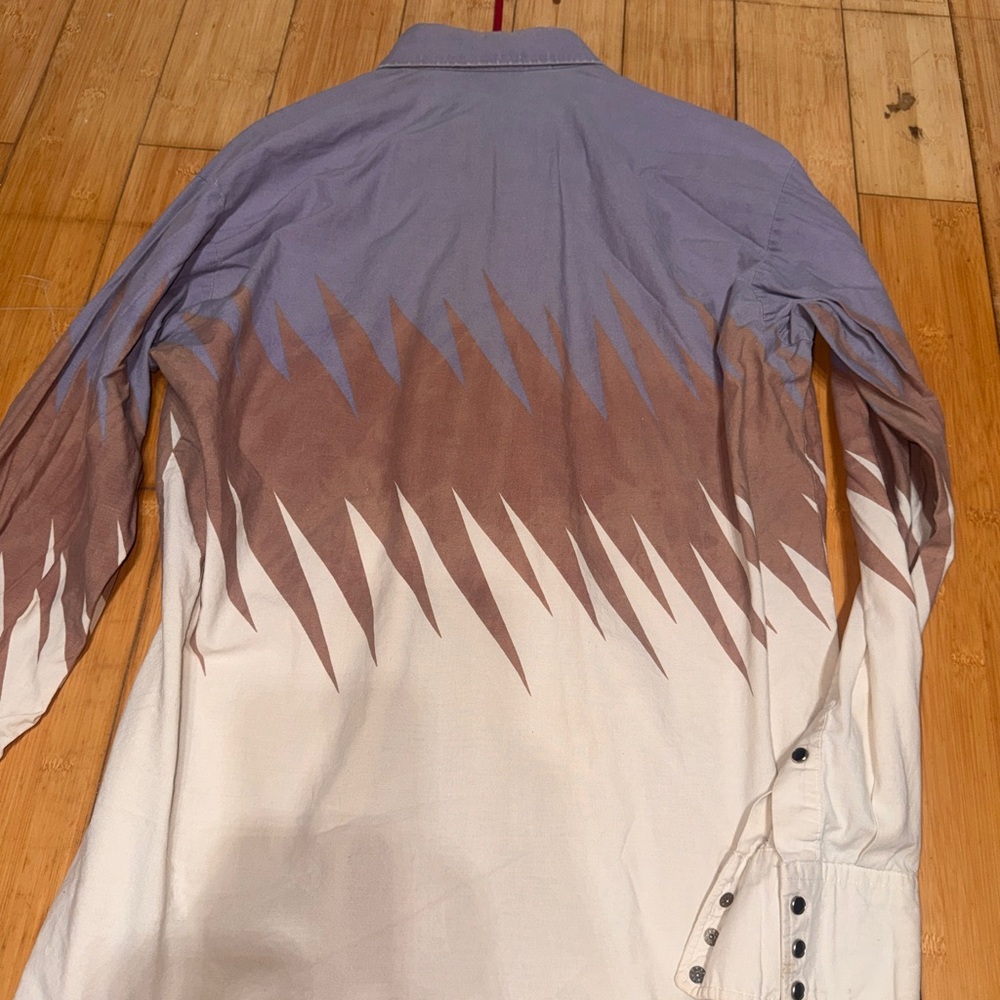 Vtg Brooks and Dunn Men's Gradient Button-Down Shirt large - Picture 2 of 9